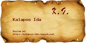 Kalapos Ida névjegykártya